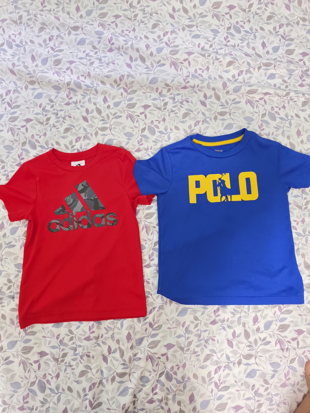 adidas Red Tee with Black Logo - Kids Short Sleeve And Ralph Laure Polo shirt 3T